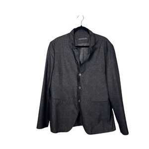 John Varvatos Jacket Jvso1521 5 Button Gray Wool Sport Coat Size 52 BHMG Modern‎